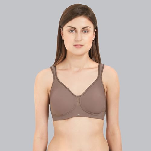 Image of SOIE Women Solid Full Coverage Polyamide Spandex Minimiser Non Padded Non Wired Bra Combo Pack of 2