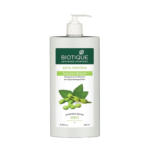 Image of Biotique Soya Protein Fresh Nourishing Shampoo | Repairs Dry and Damaged Hair |Maintains pH Balance |Promotes Healthy Shiny Hair| Prevents Color Fading | All Skin Types | 650ml