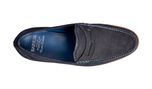 Image of BARKER William Men's Handmade Leather Loafers - Slip-On Casual Dress Shoes, Handcrafted in England