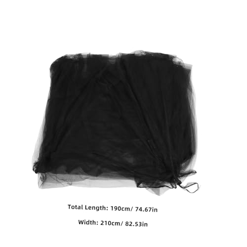 Moustiquaire lit baldaquin carrée noire en polyester lavable - 3