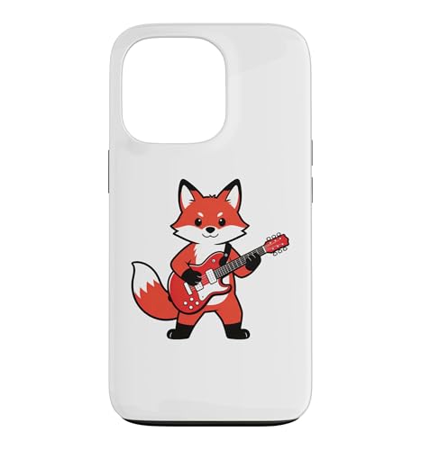 Vintage Red Fox Punk Music Playing Guitar �X�}�z�P�[�X iPhone 13 Pro �p