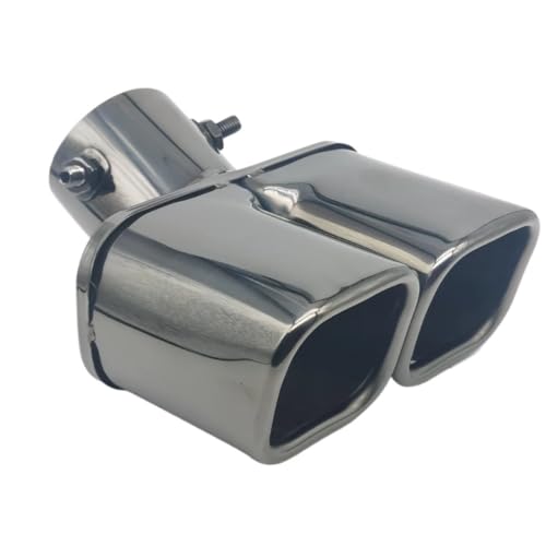 Buse tuyau d'échappement double carré finition chrome brillant entrée 60mm