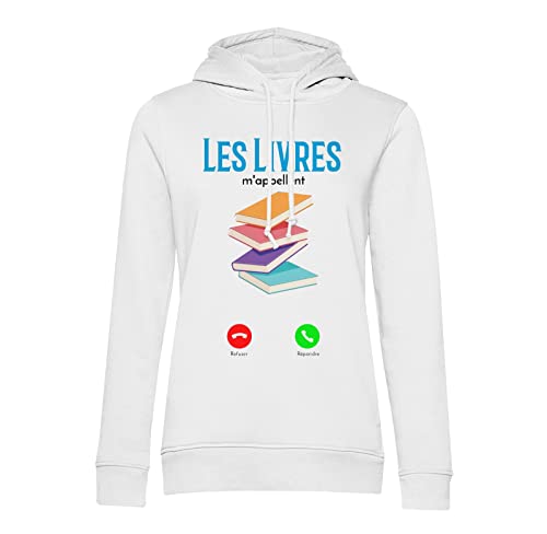 Sweat à capuche Les Livres m'appellent en coton doux pour lecteur