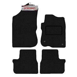 Precision – Tailored Car Mats – Intended for Peugeot 2008 2013-2020 – 4 Piece Set – Non-Slip Floor Mats – Black Carpet – Black Binding – Fittings Clips – SFP