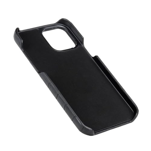 Coque rigide iPhone 16 Pro Max antichoc bleu en cuir crocodile