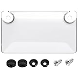 OTEPVO Motorcycle Clear License Plate Cover, TRANSPARENT