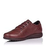  PITILLOS - Zapato de Piel con Cremallera y cordón. Piso Super-Flex y Plantilla Acolchada extraíble 329286 Cuero Mujer Color: Burdeos Talla: 39