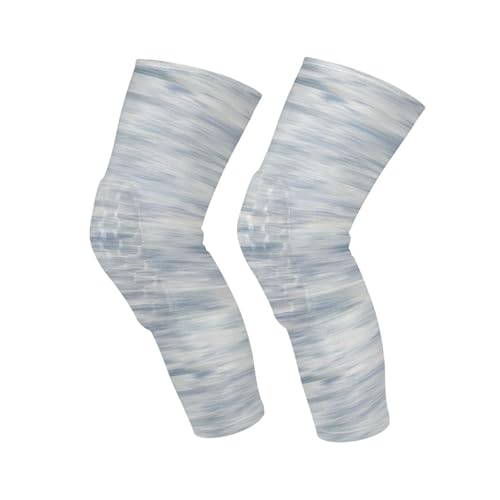 JUNZAN Gray and Blue Basketball Knee Pads for Youth Kids Wrestling Knee Pads with Sleeves Sport Kneepads for Volleyball Football