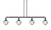Innovations 214-AC-S-G532 4 Adjustable Island Light, Antique Copper