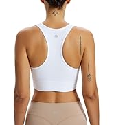 Omwilddo Racerback Square Neck Sports Bra for Women Medium Support Adaptive Workout Top Padded Yo...
