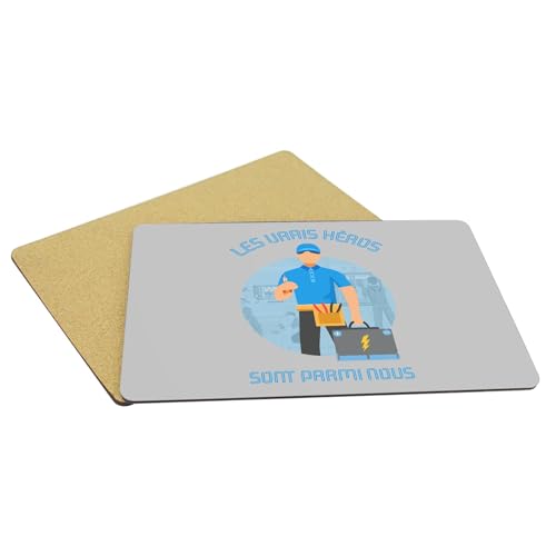 Sets de table électricien liège gris anti-rayure et grand format pour dîner - 5