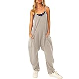 【Beiläufig Oversize Latzhose】Der Baggy Jumpsuit hat ein entspanntes und lässiges Oversize-Design, das für alle Formen und Größen geeignet ist und Ihnen einen hübschen und lässigen Look verleiht.