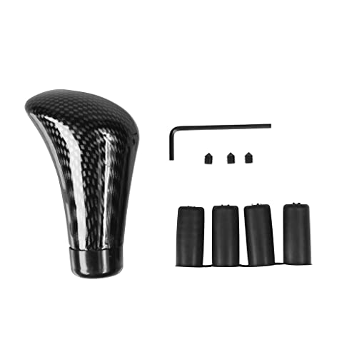 Turbocar - Pommeau Voiture - Pommeau Finition Carbone - en Aluminium et Finition Carbone - Ne Convient Pas aux véhicules munis d'une Bague de Marche arrière...