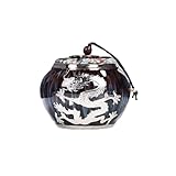 LINKIO Ceramic Food Jar Retro Silver Dragon Pattern Tea Can Household Sealed Can Tea Storage Can Unique Ceramic Organizer Pantry Storage Containers