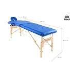 QUIRUMED Table de Massage Pliable en Bois Easy, Couleur Noire, 186 x 66 cm, Table de Massage, Massage physiothérapie, Similicuir tête articulée, Hauteur réglable, 2 Corps
