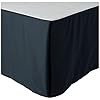 Nautica queen bed skirt cotton 15 inch tailored drop bedding split corners for easy fit stylish home decor solid navy queen  urban country home decor