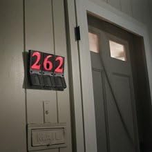 Ez-view Solar Powered Illuminated Address Numbers Sign - Set of 4