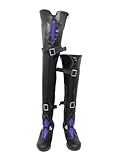 COSGOGO Raiden Bosenmori Mei Cosplay Shoes for Game Honkai: Star Rail Cos Long Boots Halloween Women Men Boots Custom Made Anime (6.5,Men Size)