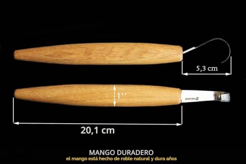 Cuchillo de gancho para tallar madera herramientas curvas SK5 5cm 8