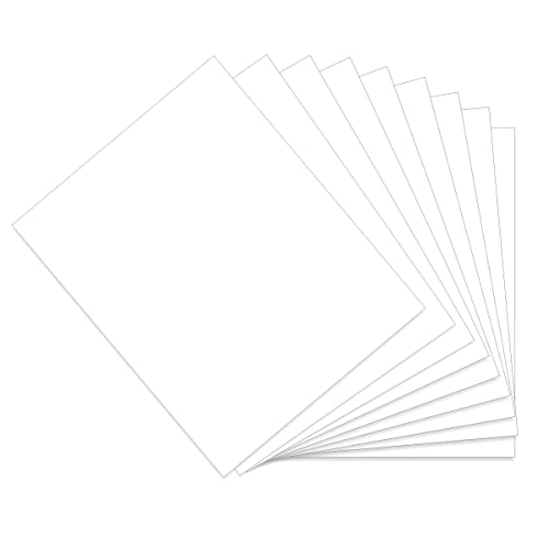 Image of LITKO Plasticard Styrene Sheets | Variety Thickness Pack | White | 8x10 | Nine 8x10-inch polystyrene sheets - 3x .020, 3x .030, 2x .040, 1x .060 in | For scratch building & terrain