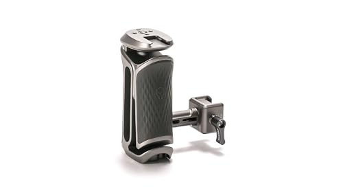 Image of Tilta Xeno Side Handle for Filmmakers & Cameras - Titanium Gray | Secure Connection & Helps Prevent Rotation | Adjustable Height | Textured Silicone Grip | Convenient Assembly (NATO)