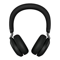 Jabra Evolve2 75 Noise Cancelling Headphones - Wireless On Ear with Mic - Bluetooth ANC Office Headset inc Hidden Boom - Incredible Sound with 8 Microphone Array - 40mm Drivers 36hr Batt UC Cert USB A