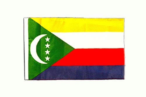 FlagSuperstore© Comoros Bootsflagge 45,7 x 30,5 cm – Baumhäuser, Wohnwagen – Ärmel 45 cm x 30 cm – Land