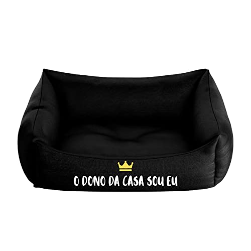Cama De Cachorro Pet Pequeno Lavável Com Zíper Preta Cor:Dono Da Casa;Tamanho:M