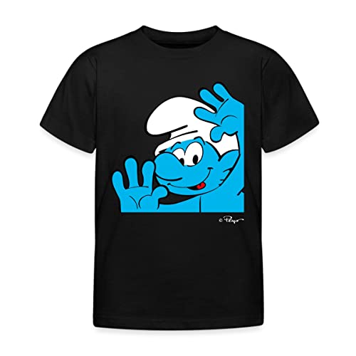 Spreadshirt® Les Schtroumpfs Le Schtroumpf Farceur T-Shirt Enfant, 7-8 Ans, Noir