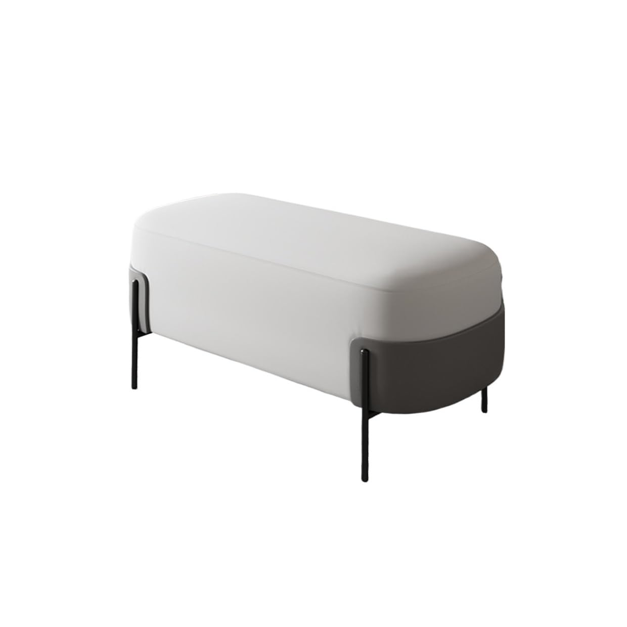 Banc ottoman pour salon et entrée avec assise rembourrée confortable