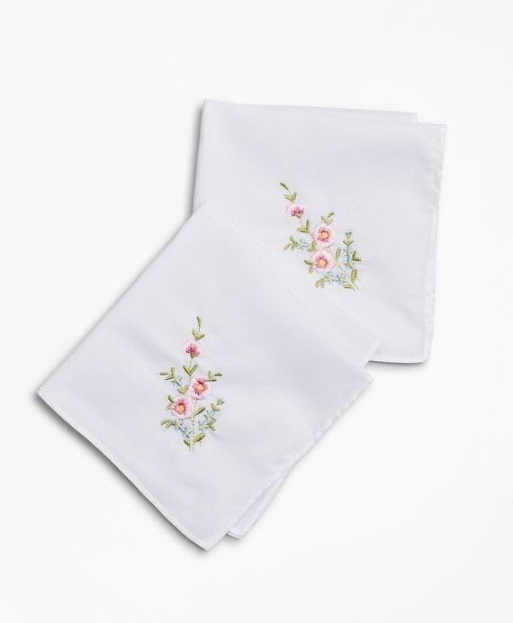 Shree adodhya men/women hankerchief with flower embroidery, white colour and cotton handkerchief, embroidery pink & green.pack of 2.-picture-30
