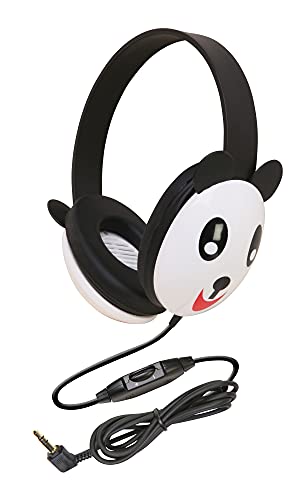 Califone 2810-PA Listening First Kids Stereo Headphones, Panda Design, PC and Apple Compatible