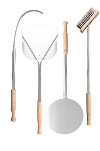 Preisvergleich Produktbild VENTURA Pizzaschaufel-Set Pizzaschieber Pizzaheber 4-teilig, Edelstahl