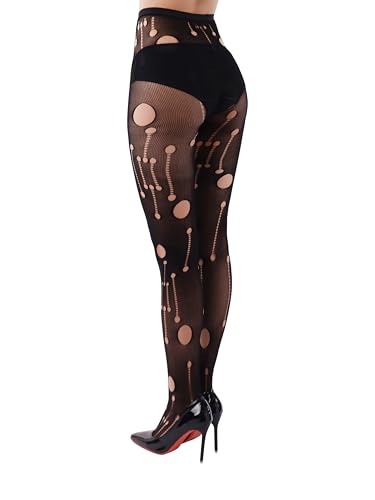 Sacina Gothic Black Lace Tights, Lace Stockings, Gothic Y2k Aesthetic 80s 90s Accessories2