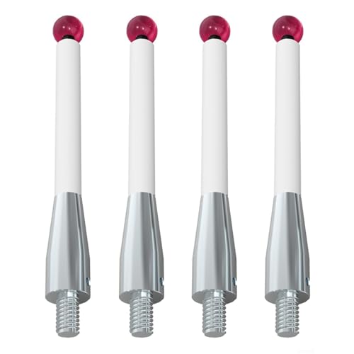 Image of CMM Touch Probe Stylus For Renishaw A-5000-3709 Test Probes Leads 50mm Ball Ceramic Stem, M4 Thread, 6mm Ball (4Pcs)