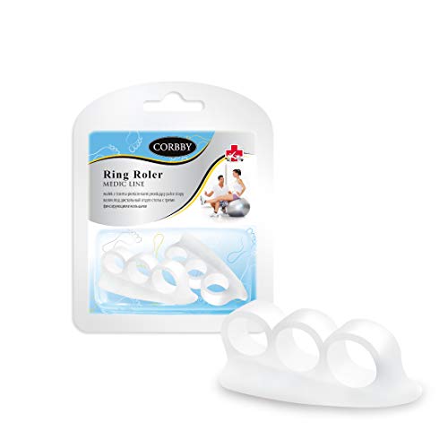 FabaCare Zehenbett Ring Roller mit drei Gel Ringen, Zehenspreizer für Zehenfehlstellungen, Gel-Korrektor, Zehenkeil