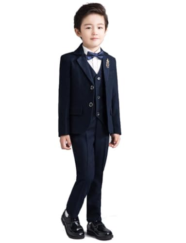 Costume pour enfants style tuxedo haut de gamme coupe formelle mariage et revers cranté