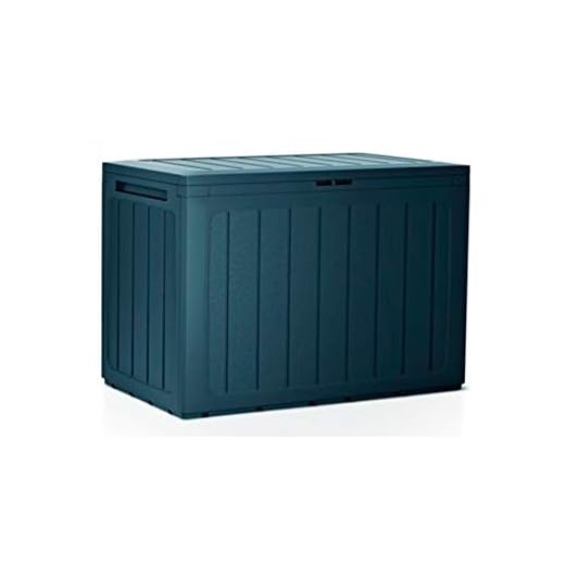 Prosperplast Woodebox Garden Crate Box Container Storage Box For Garden Items Chest Lockable (190 L, Anthracite)