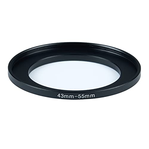 Image of 43mm to 55mm Step-Up Ring Filter Adapter for All Brands UV ND CPL Metal Ring Step-Up Rings Adapter Filter (43mm-55mm)