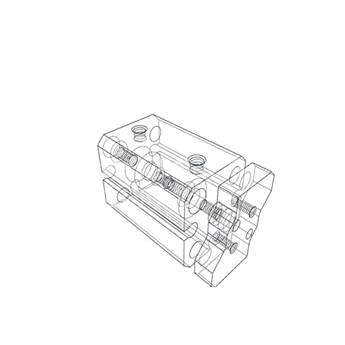 Cilindro neumático doble efecto CQMB40 de carrera compacta 6