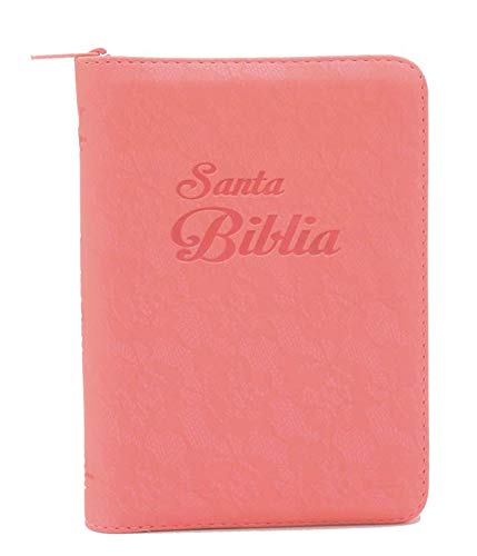 Santa Biblia Compacta (pequeÃ±a) con Cierre, Reina-Valera 1960, imitaciÃ³n piel, rosado floral con Ã­ndice para jovenes