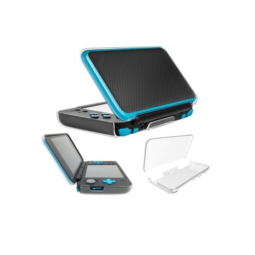 Image of Hzxkqmil Transparent Protective Case for Nintendo New 2DS XL /LL Console | Clear Crystal Hard Shell Protective Cover + 1 Set Screen Protectors Film Accessories for New 2DSXL New 2DSLL