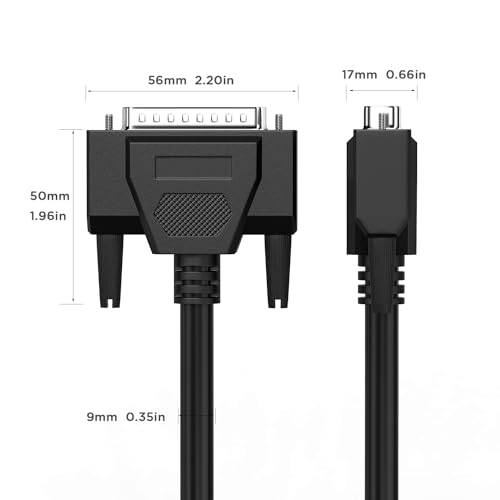 D-Sub 44 Pin Double Shielded Cable, DB44 Male to Male 5FT, 44 Pin Extension - HDB44 M/M Black
