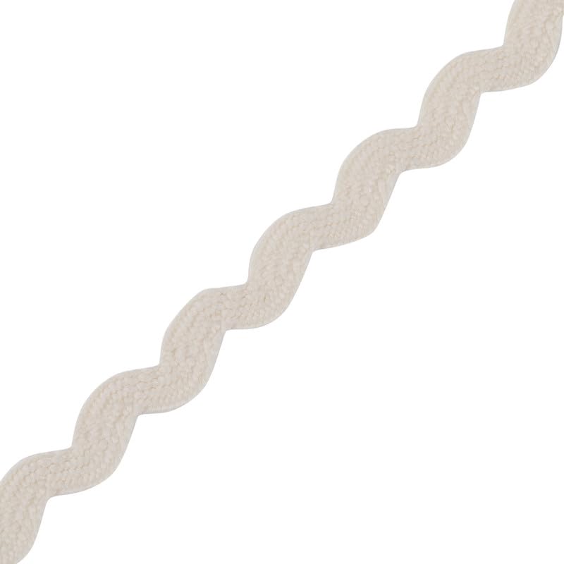 Narrow RIC Rac 4.5mm Wide Ribbon & Trimming for Sewing - Ribbons, Decorative Trimmings, Craft Ribbons & Trims,Fabric Edging, Christmas, Sewing & DIY Projects (Ivory, 10m) -Craft Queen LTD