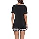 JCQIGOA Schlafanzug Damen Kurz Pyjama Damen Sommer Zweiteiler Baumwolle Set Schlafshirt Kurzarm Shorty，Schwarz L