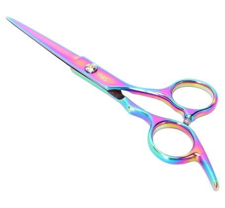 YMS Hair Cutting Scissor, Professional Hairdressing Scissor, Hairdressing Barber Scissors Hair Cutting Salon Shears Set for Men and Women(Color flat shear) A-image-24
