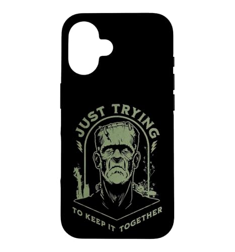 Frankenstein Just Trying To Keep It Together �ʔ��� �n���E�B�� �X�}�z�P�[�X iPhone 16 �p