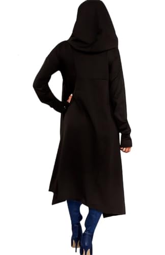 Womens Asymmetric Hem Long Sleeve Loose Casaul Hoodies Sweatshirts Tunic Tops2