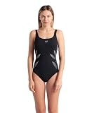 Arena Milena Wing Back Costume Intero Donna Coppa B, Costume da Bagno Modellante Shapewear, Tecnologia Power Mesh e Tessuto Sensitive Fabrics Resistente al Cloro, Coppe Fisse e Spalline Regolabili