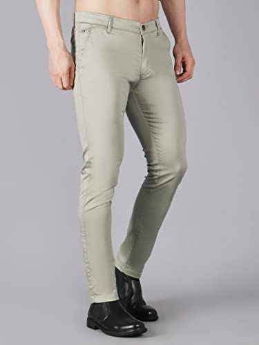 Image of Hence Men's Slim Fit Cotton Casual Trousers